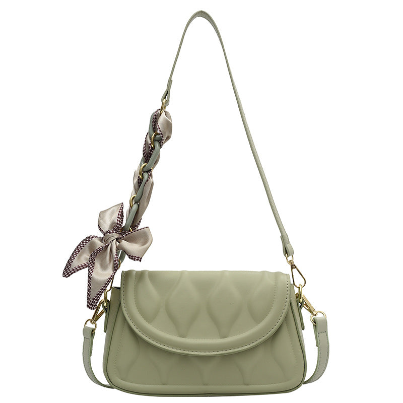 New Bag Shoulder Small Square Bag PU Texture Bag Women's Small Fresh Chain Messenger Bag Trendy Underarm Bag-AURA REGALIA 