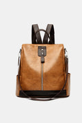 PU Leather Backpack Bag-AURA REGALIA 