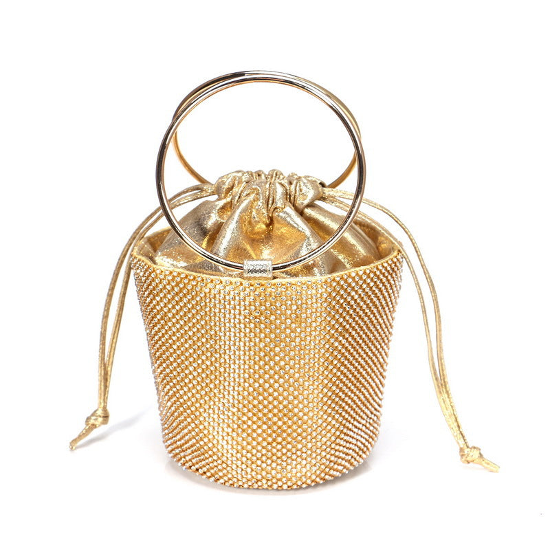 Diamond-Studded Evening Bag Luxury Banquet Bag Hand Clutch Bag Dress Evening Bag-AURA REGALIA 