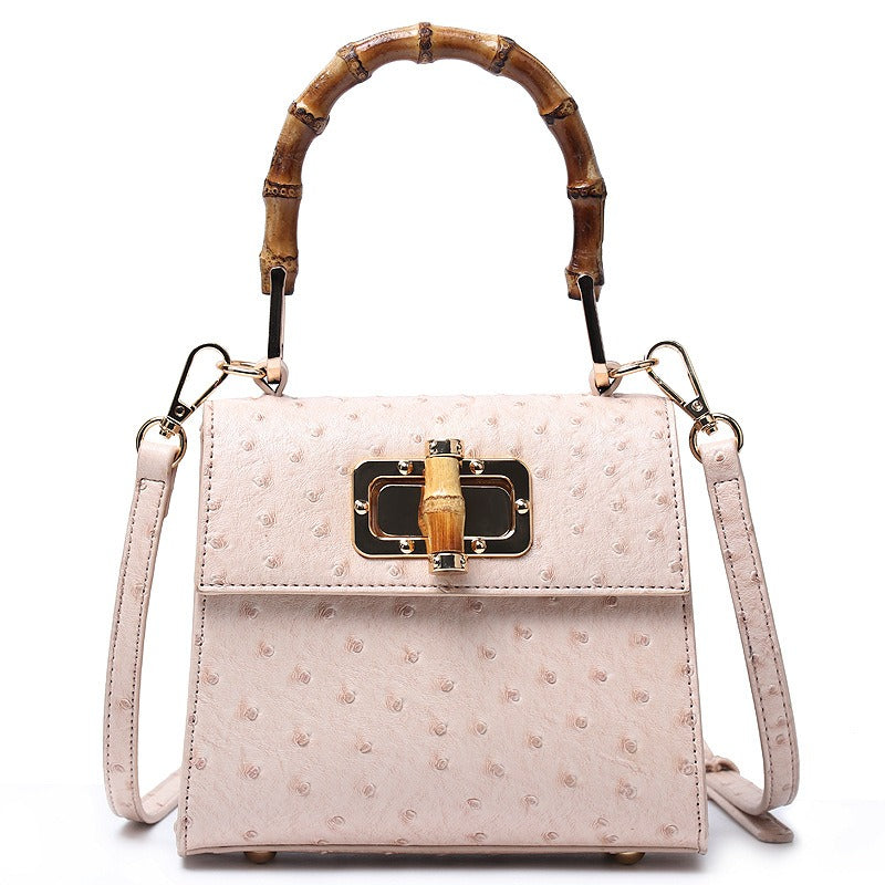 Buckle bag ostrich pattern single shoulder diagonal cross women's bag-AURA REGALIA 