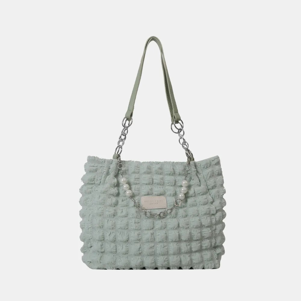 Bubble Textured Tote Bag-AURA REGALIA 