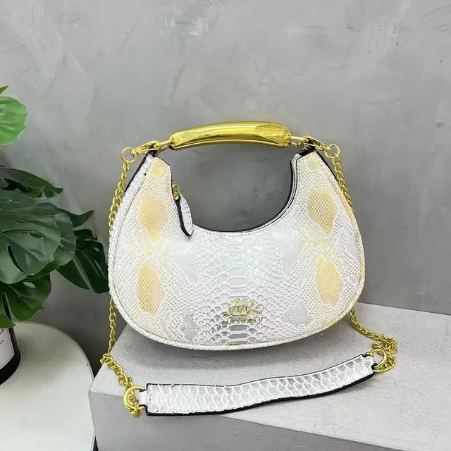 New Textured Crossbody Bag Women's Cross-border Shoulder Bag Crocodile Pattern Underarm Bag Personalized Design Bag