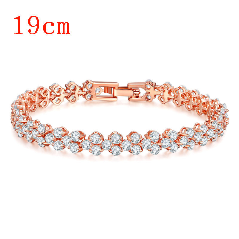 Roman Bracelet Fashion Copper Inlaid AAA Zircon Bracelet Factory Direct Sales Ladies Bracelet Gem Bracelet For Gift