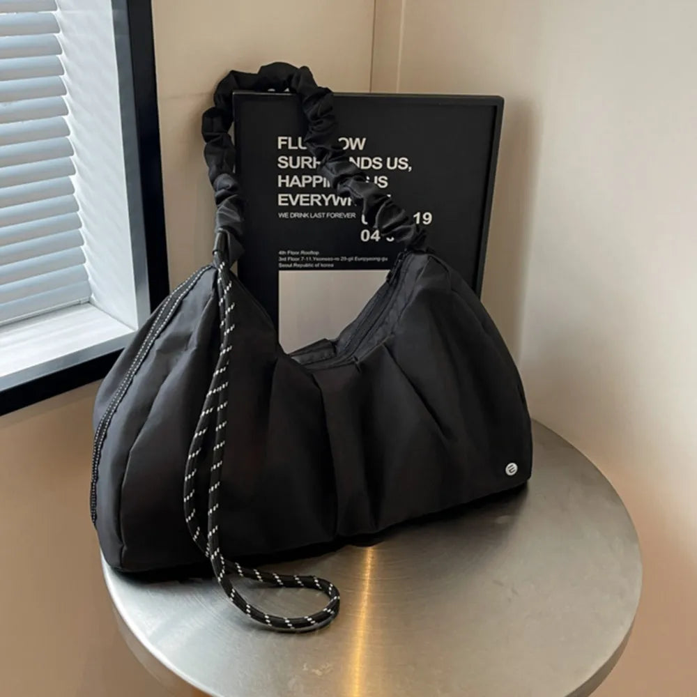 Ruched Large Tote Bag-AURA REGALIA 