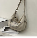 Letter Canvas Bag Female New Trendy Fashion All-Match Tote Bag Student Class Large Capacity Messenger Bag