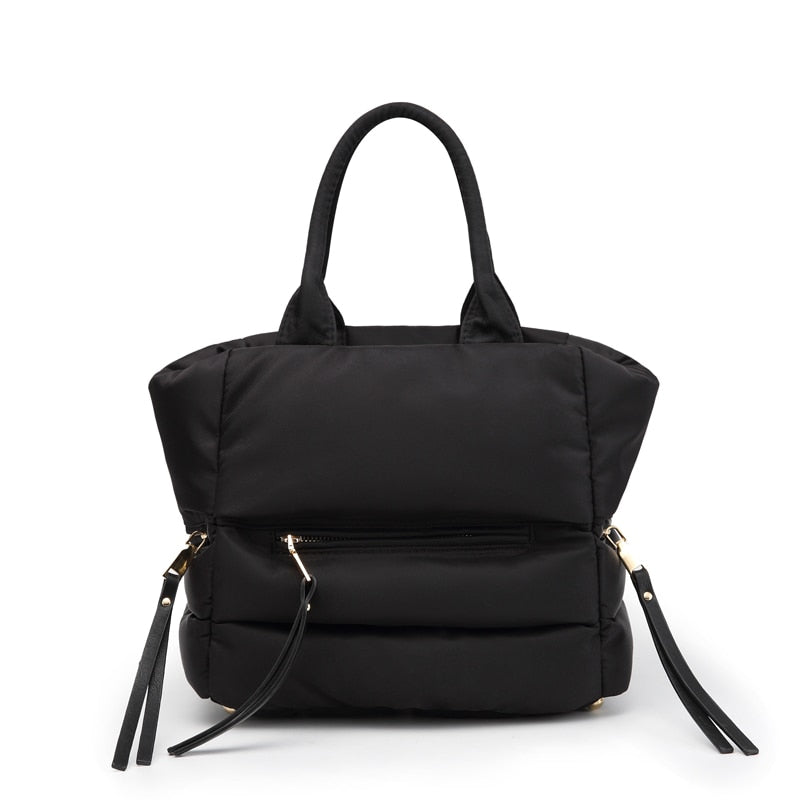 New Winter Space Cotton Handbag Women Casual Totes Bag Down Feather Padded Lady Shoulder Bag Sac A Mian Crossbody Bag-AURA REGALIA 