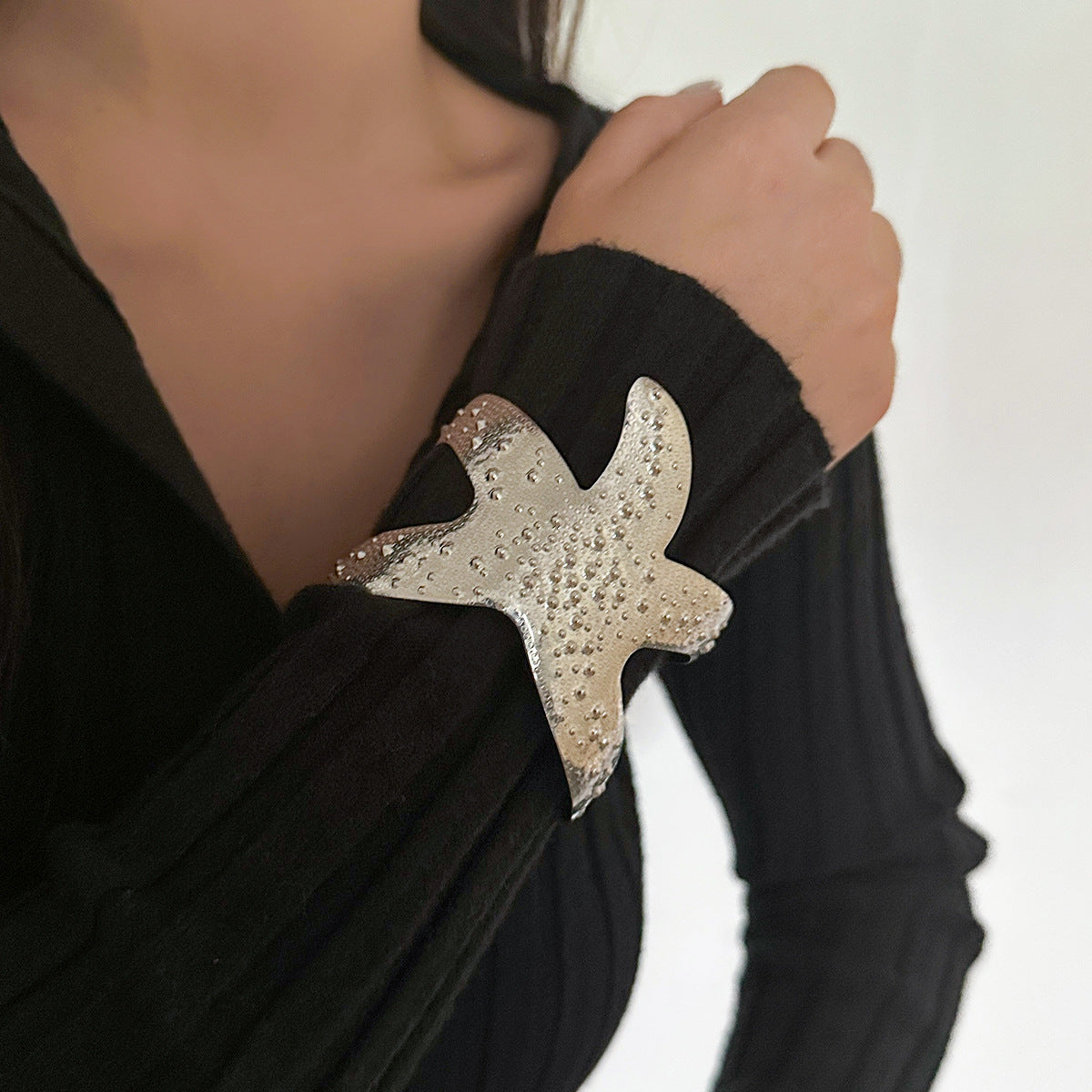 Fashionable striped butterfly bracelet, metallic irregular starfish Bracelet set