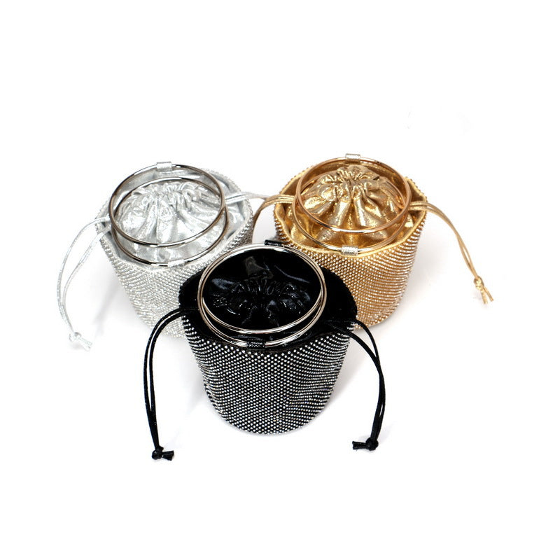 Diamond-Studded Evening Bag Luxury Banquet Bag Hand Clutch Bag Dress Evening Bag-AURA REGALIA 