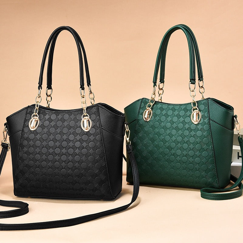 Mother-in-Child Bag Autumn and Winter PU Leather Large Capacity Tote Bag Women's Chain Shoulder Bag-AURA REGALIA 