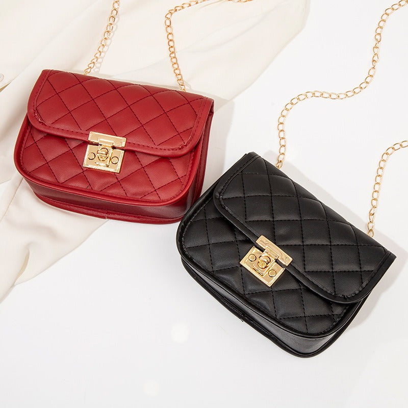 New Embroidered Bag Ladies Bags Trendy Womens Bag Womens Small Square Bag Fashion Chain Bag-AURA REGALIA 