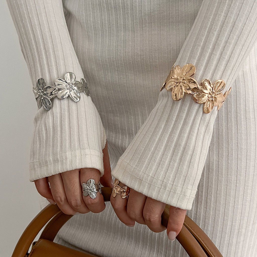 Fashionable striped butterfly bracelet, metallic irregular starfish Bracelet set