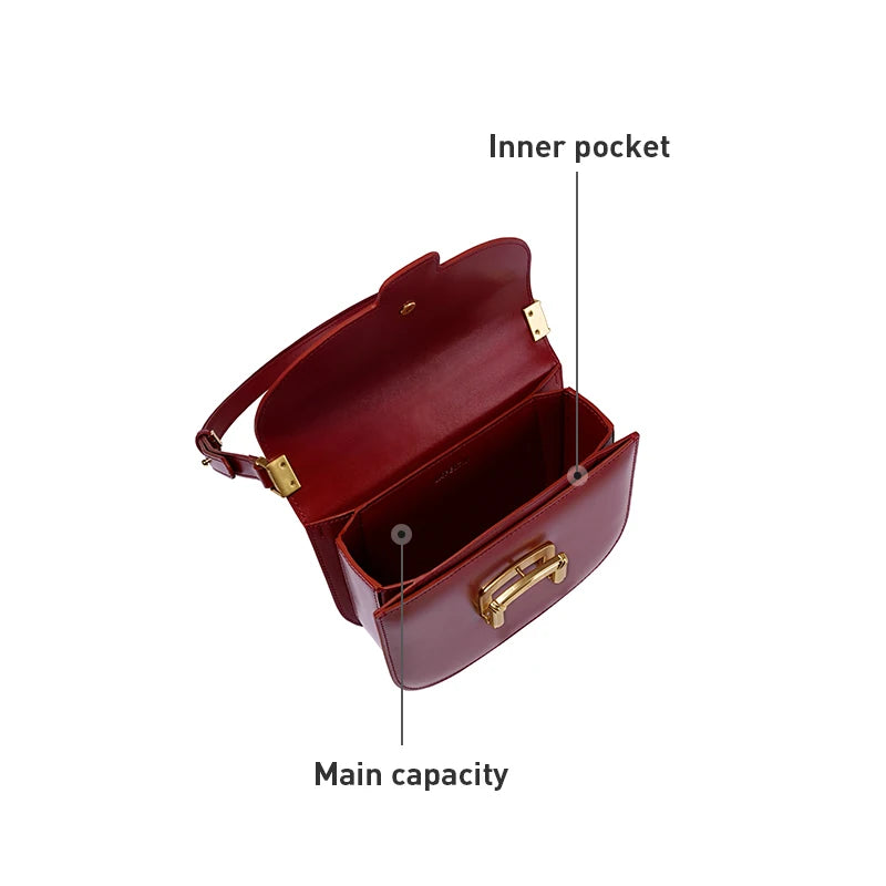 Original Women Bag  New Trendy High-end Wedding Bag Shoulder Bag Commuting Handbag Retro Style Saddle Bag-AURA REGALIA 