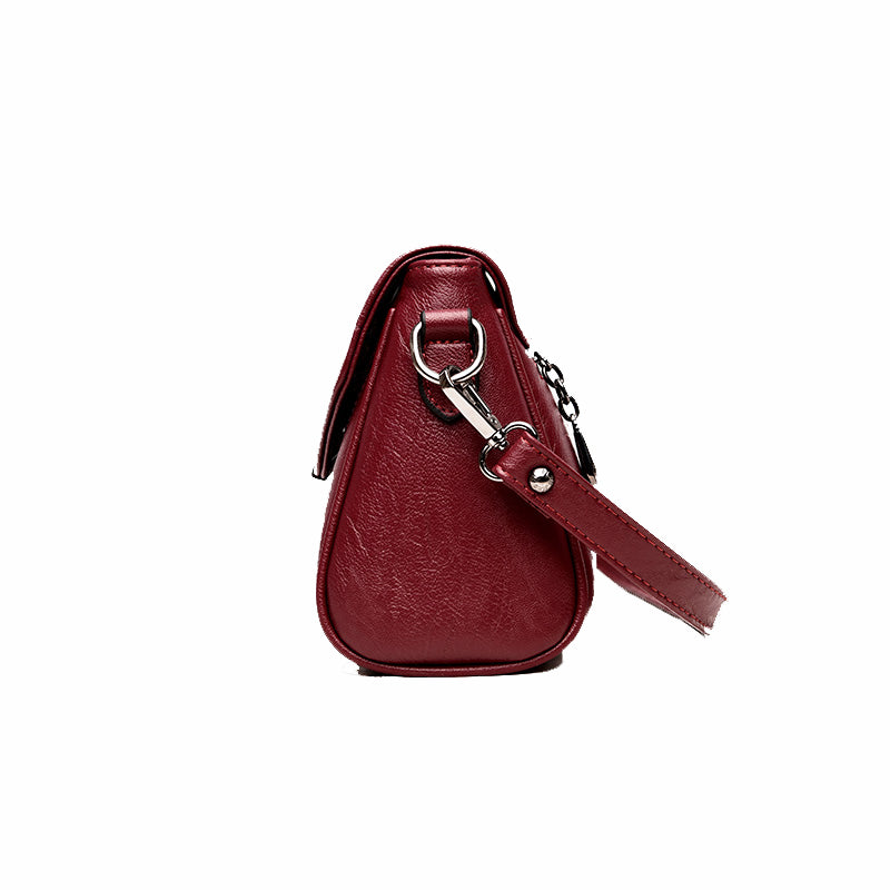Soft Crossbody Bags For Women Pu Leather Handbags Designer Women Shoulder Bags High Quality Solid Women Messenger Bags-AURA REGALIA 