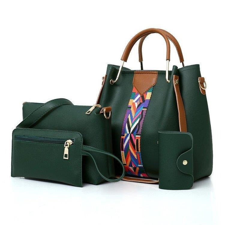 New Fashion Four Piece Set Mother Bag Handheld One Shoulder Crossbody Bag Water Bucket Bag-AURA REGALIA 