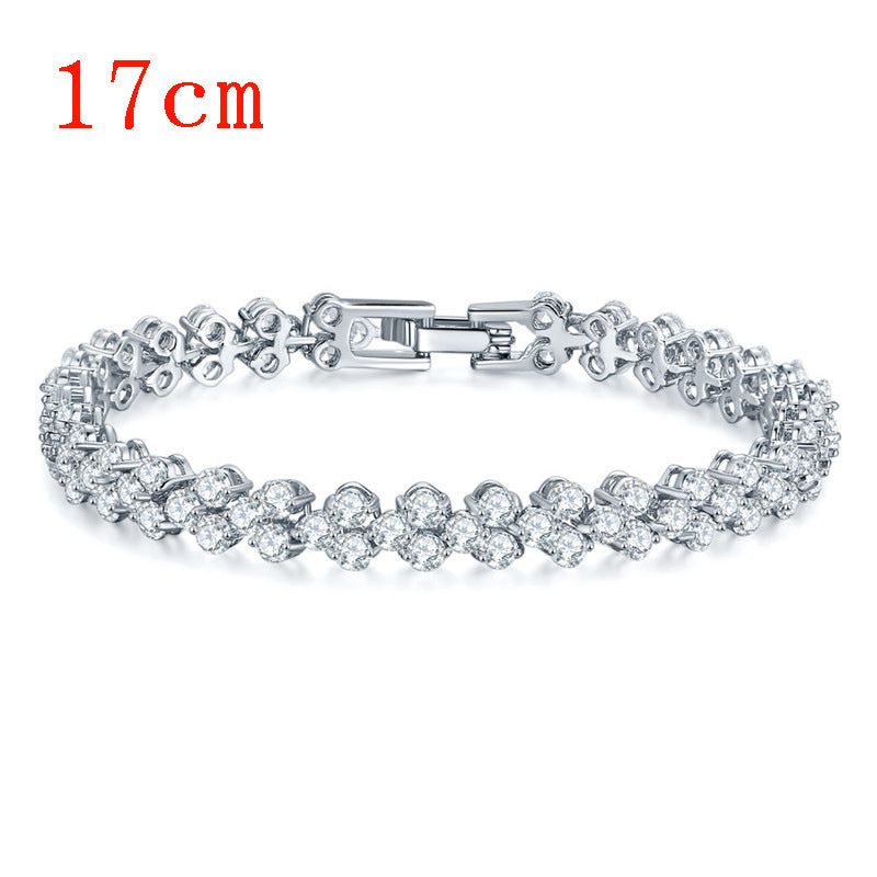 Roman Bracelet Fashion Copper Inlaid AAA Zircon Bracelet Factory Direct Sales Ladies Bracelet Gem Bracelet For Gift