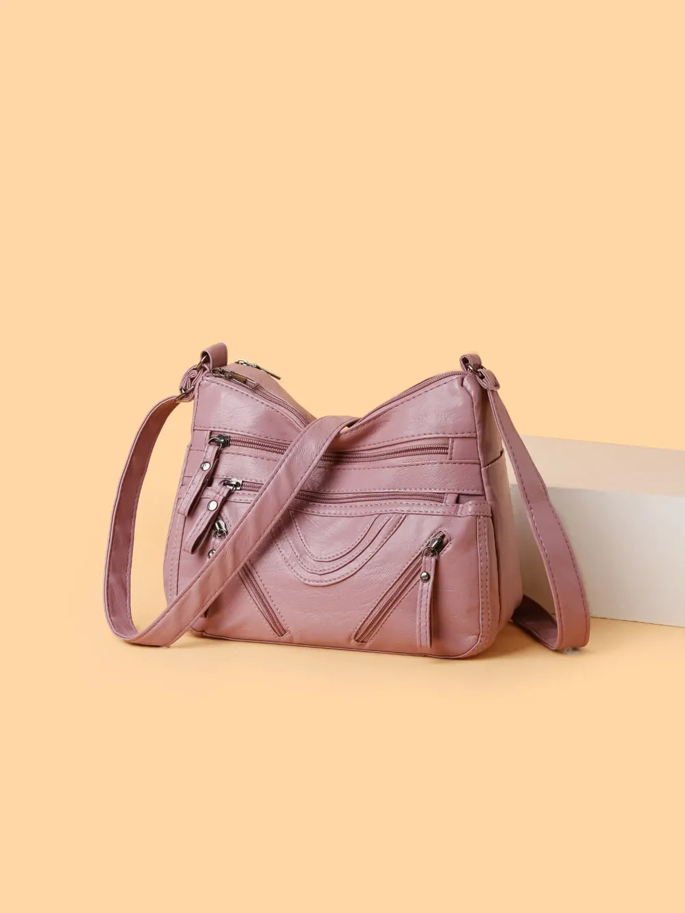 PU Multi-Compartment Crossbody Bag-AURA REGALIA 