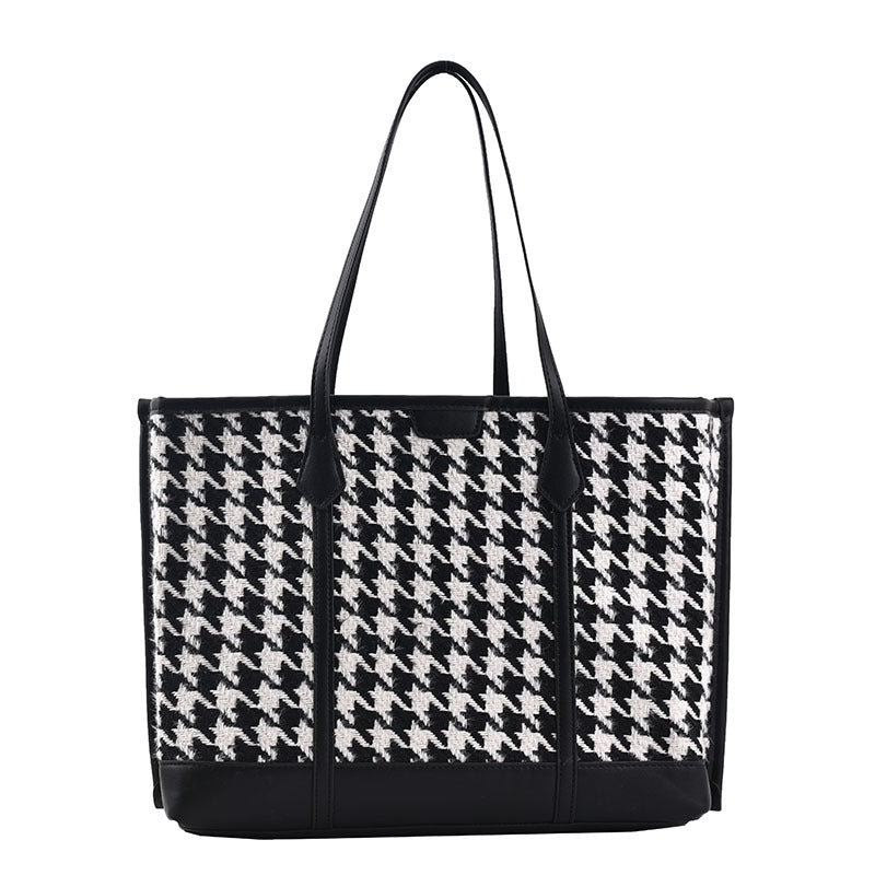 Tote Bag Women's New Large Capacity Casual Simple Handbag Woolen Texture Shoulder Bag-AURA REGALIA 