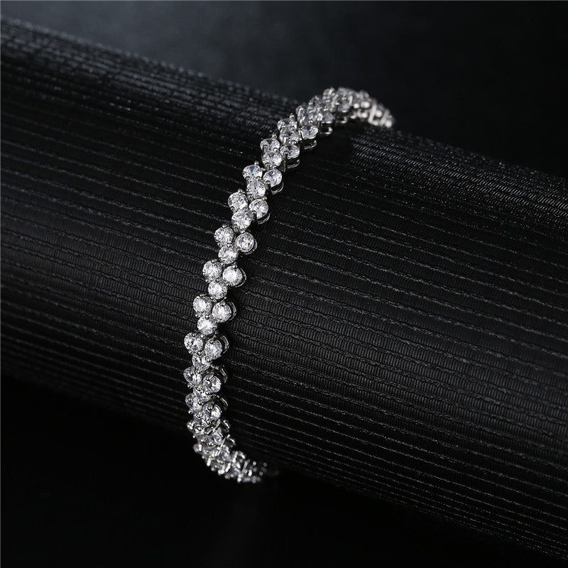 Roman Bracelet Fashion Copper Inlaid AAA Zircon Bracelet Factory Direct Sales Ladies Bracelet Gem Bracelet For Gift
