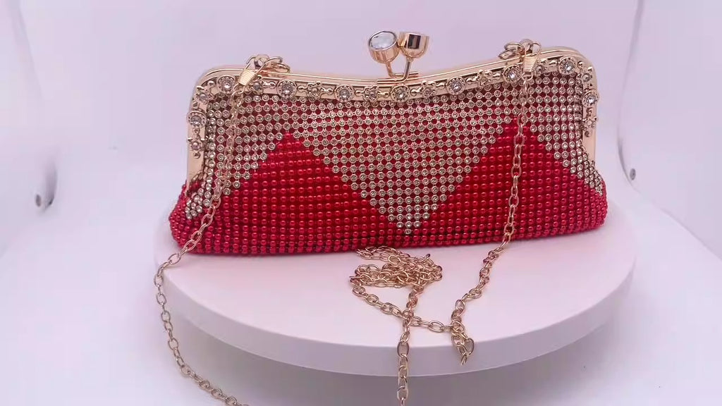 Water Diamond Dinner Bag Celebrity Handheld Bag Fashion Diagonal Straddle Bag New Versatile Evening Dress Bag Girl-AURA REGALIA 