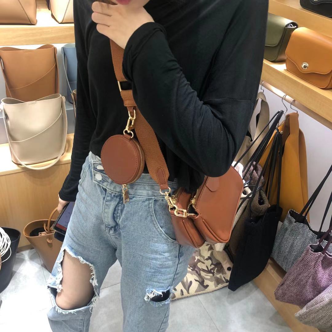 Fashion Solid Color PU Leather Shoulder Messenger Bag Casual Crossbody Bags Women Handbags Totes Bag 3 Sets Evening Clutch Purse-AURA REGALIA 