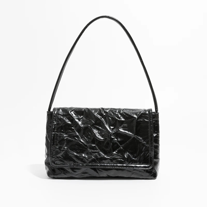 Silver Flap Clutch Purse