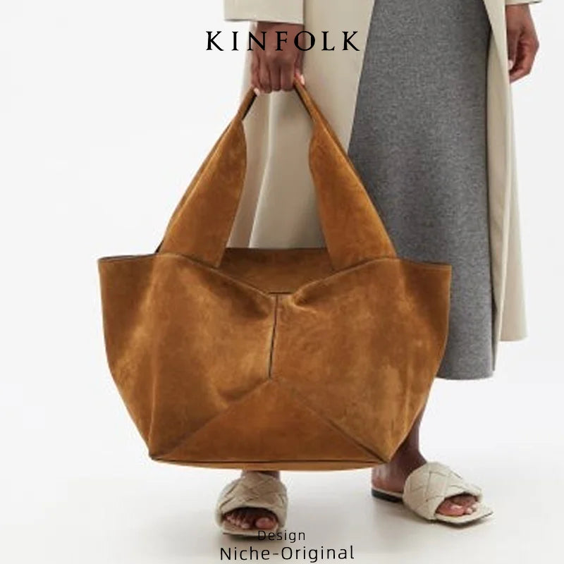 New Suede Bucket Bag Women's Shoulder Bag Shoppers Large Capacity Handbag Fashion Casual Versatile Crossbody Bag For Women