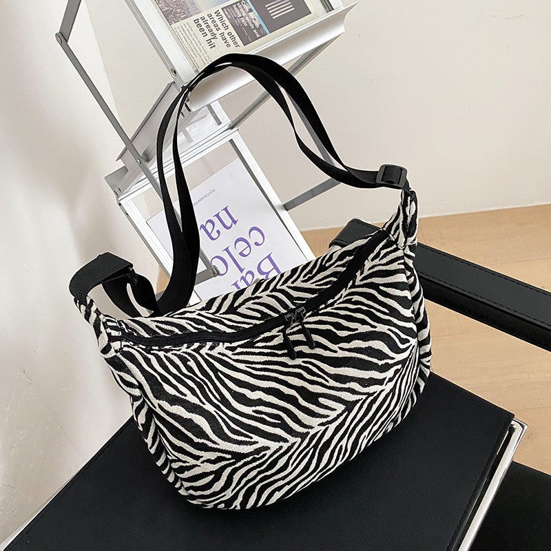 Canvas Large Bag Women's New Trendy Net Red Fashion Large-Capacity Shoulder Bag All-Match Ins Messenger Tote Bag