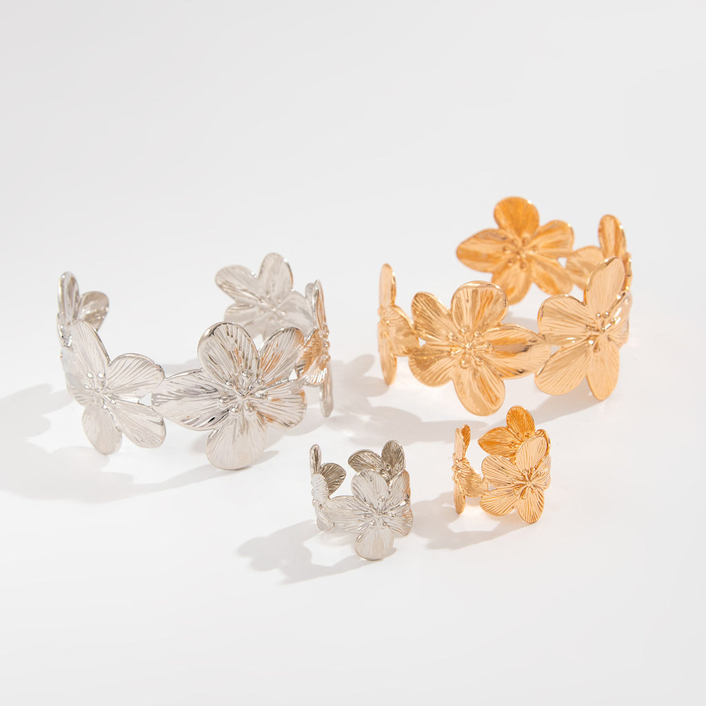 Fashionable striped butterfly bracelet, metallic irregular starfish Bracelet set