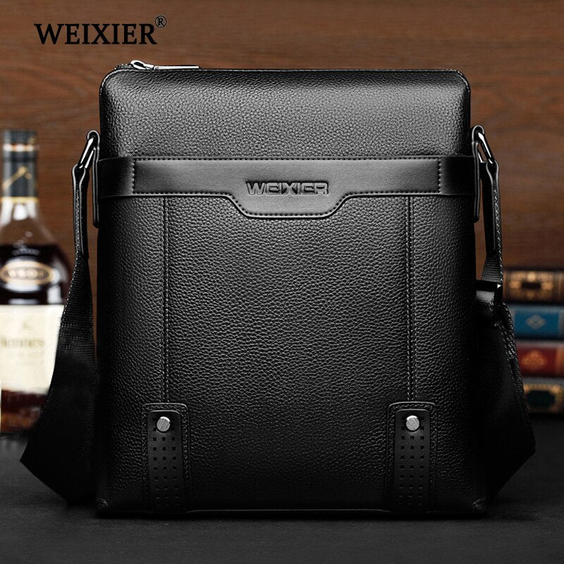 WEIXIER New Fashion PU Leather Men Messenger Bags Casual Men's Small Shoulder Bag Crossbody Business Men's Handbag Small-AURA REGALIA 
