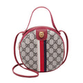 Women Shoulder Bags Tiger Head PU Leather Handbags Bags Ladies Party Fashion Round Popular Shape Printing Girls Crossbody Bag-AURA REGALIA 