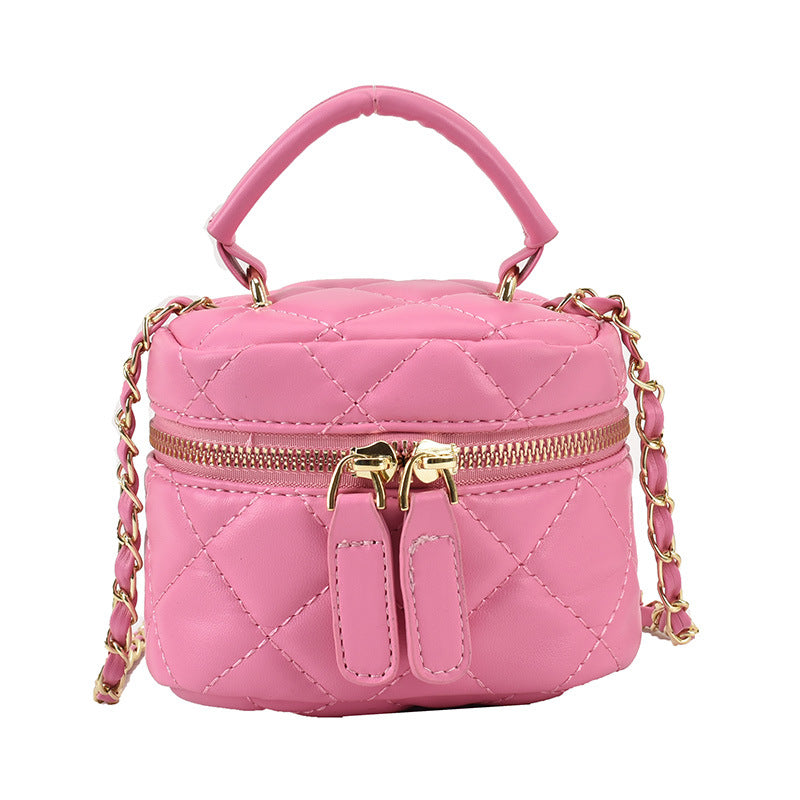 Mobile Phone Bag Summer New Women's Bag Chain Rhombus Messenger Bag Fashion Small Bag Hand-Held Lipstick Bag Women-AURA REGALIA 