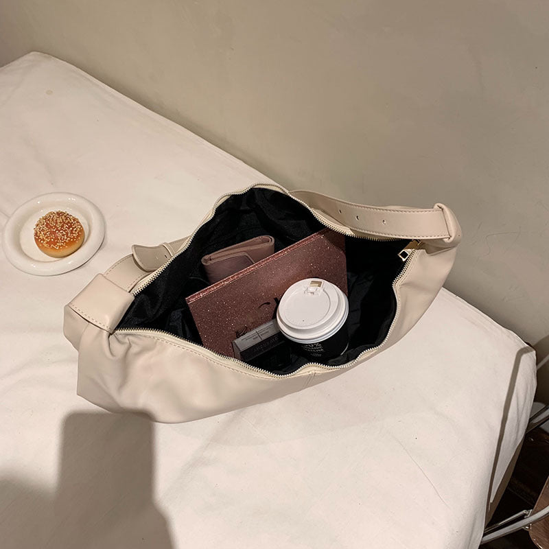 Retro Trend Shoulder Bag Simple Large Bag Soft Leather Underarm Tote Bag Women's Bag-AURA REGALIA 