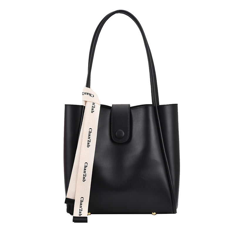 New Fashion Shoulder Bag Underarm Handbag Simple Retro Large Bag Capacity Women's Bag Lightweight Letter Bag-AURA REGALIA 