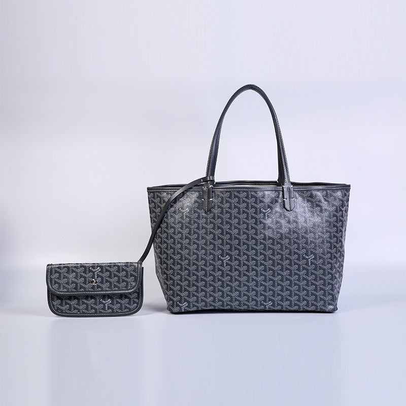 New Dog Tooth Bag Stars Same European and American Women's Bag Handheld One Shoulder Large Capacity Tote Mother and Child Bag Shopping Bag