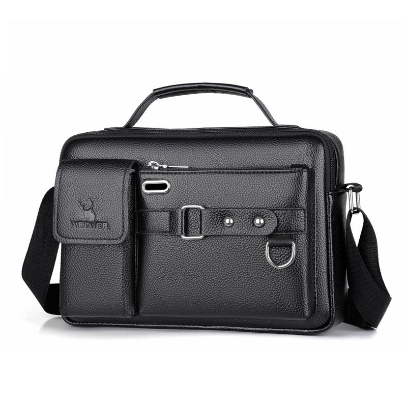 One Shoulder Bag Men's Cross Shoulder Bag Casual Handbag Business One Shoulder Cross Body Bag Men's Satchel Design Hanging Bag-AURA REGALIA 