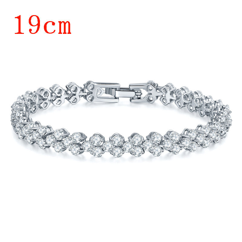 Roman Bracelet Fashion Copper Inlaid AAA Zircon Bracelet Factory Direct Sales Ladies Bracelet Gem Bracelet For Gift