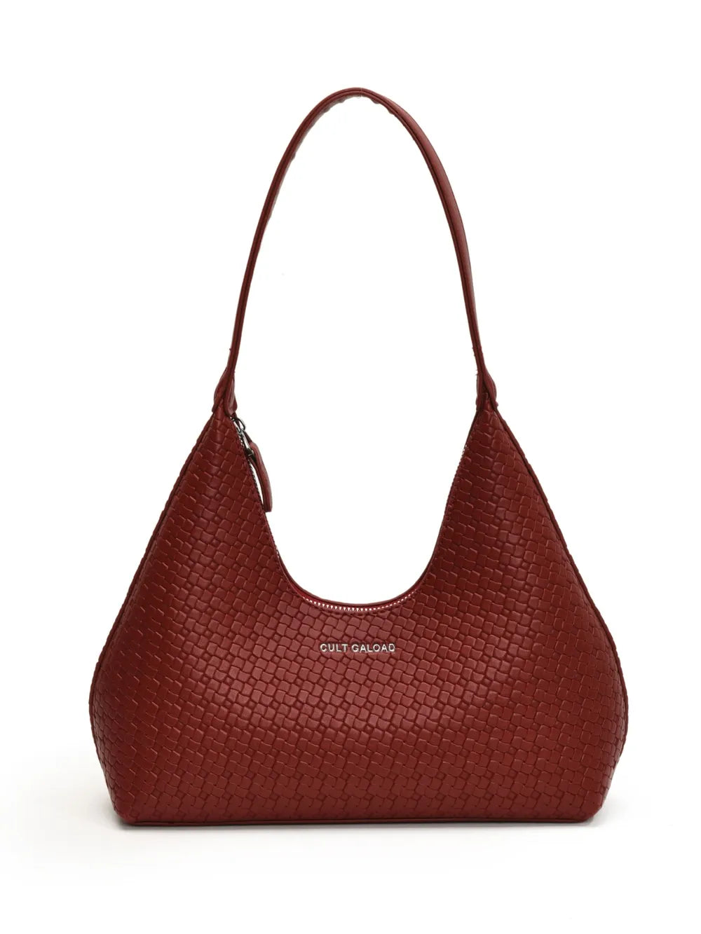 Texture PU Leather Shoulder Bag-AURA REGALIA 