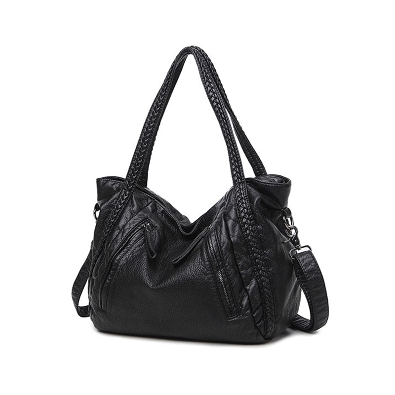 Large Soft Leather Bag for Women Handbags Ladies Crossbody Bags Hobos Shoulder Bags Female Big Tote Sac A Main-AURA REGALIA 