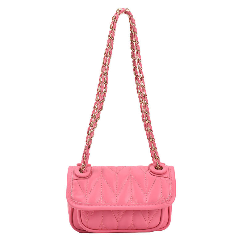 Fashion Chain Bag Women's Bag Small Fresh Rhombus Messenger Bag Mini Mobile Phone Lipstick Bag Trendy Bag-AURA REGALIA 