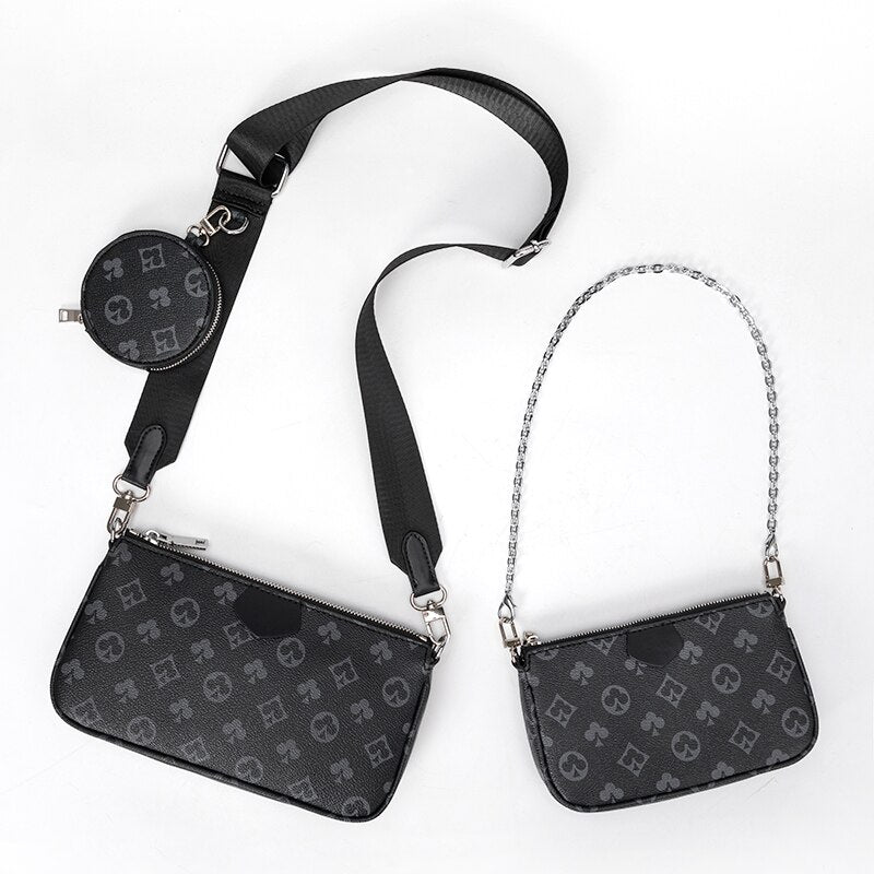 One-Shoulder Women's Bag Three-In-One Mahjong Bag Broadband Messenger Bag Small Bag Three-Piece Bag Bags Women Brand-AURA REGALIA 