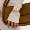 Fashionable striped butterfly bracelet, metallic irregular starfish Bracelet set