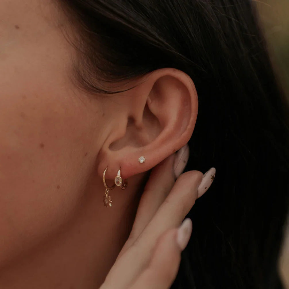 Aspen Diamond Hoops-AURA REGALIA 