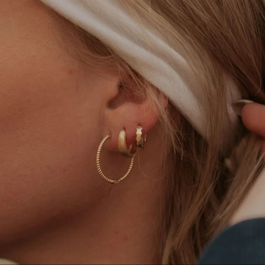 Rue Brushed Hoops-AURA REGALIA 