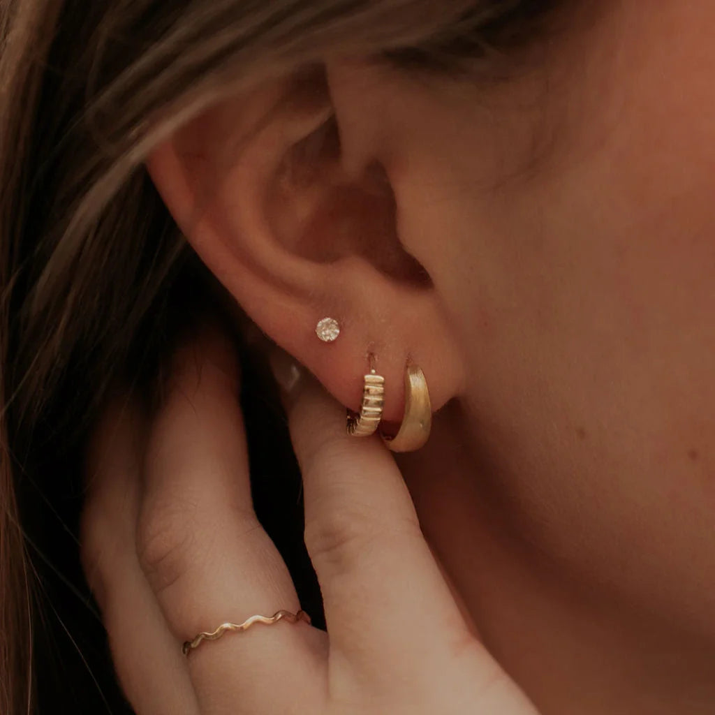 Rue Brushed Hoops-AURA REGALIA 