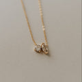 Sloane Two Stone Diamond Necklace-AURA REGALIA 