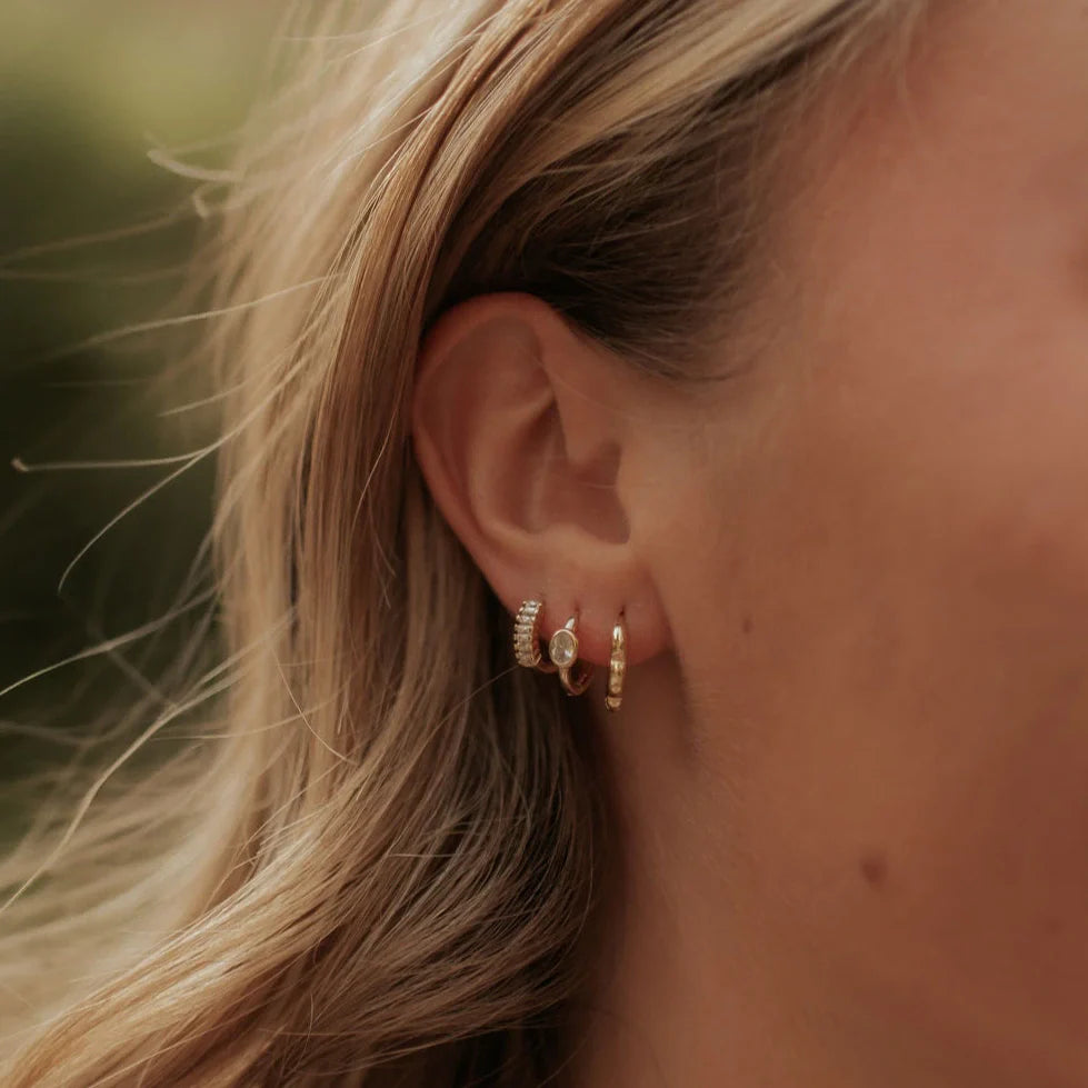 Aspen Diamond Hoops-AURA REGALIA 