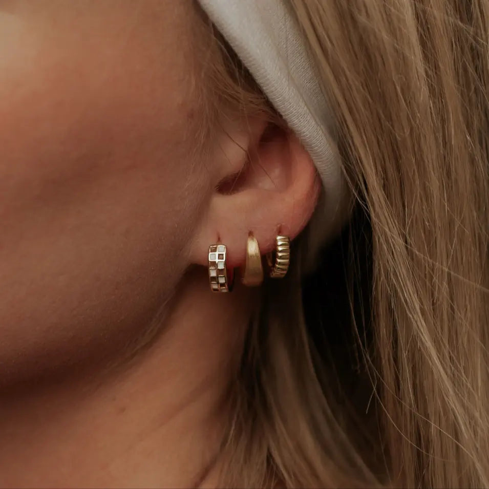 Rue Brushed Hoops-AURA REGALIA 