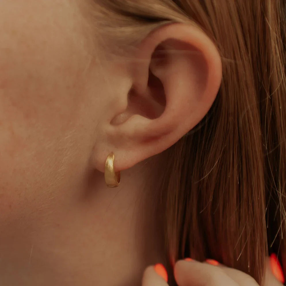 Rue Brushed Hoops-AURA REGALIA 