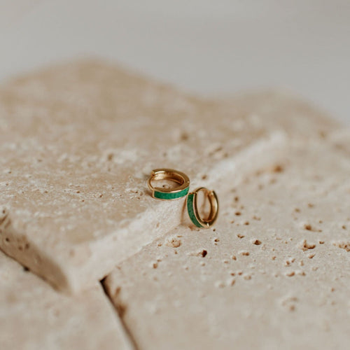AZ Turquoise Hoops-AURA REGALIA 