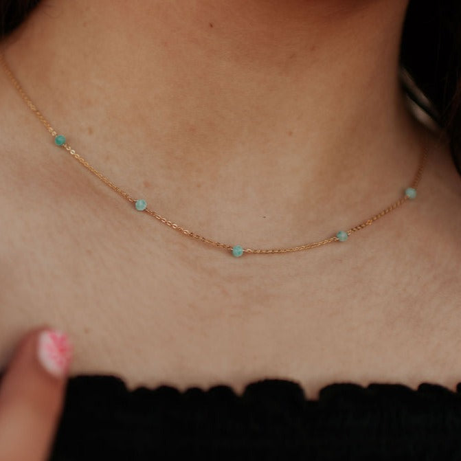 Malibu Necklace in Turquoise-AURA REGALIA 